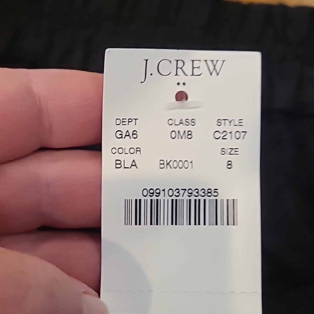 J.Crew black short size 8. New - Picture 3 of 4